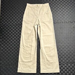 Zara Cream Flare Pants High-Waisted Boot Cut